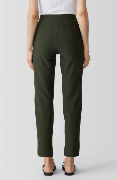 Shop Eileen Fisher High Waist Slim Crop Pants In Seaweed