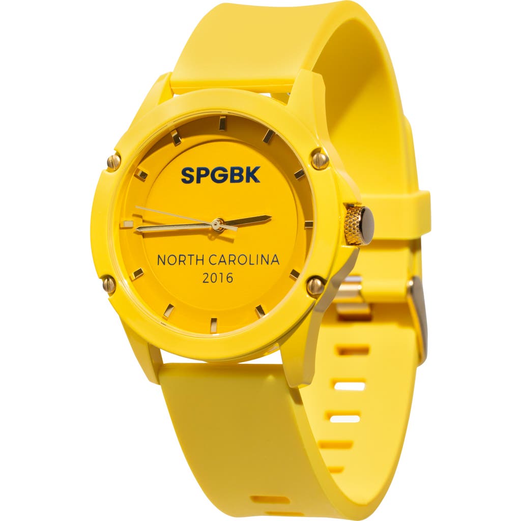 Spgbk Watches Greatest Silicone Strap Watch, 42mm Case In Yellow/gold