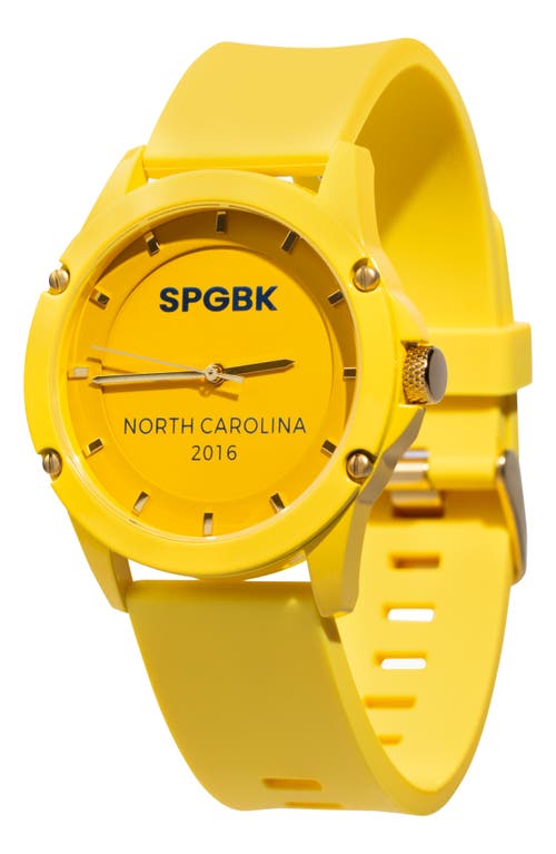 Shop Spgbk Watches Greatest Silicone Strap Watch, 42mm Case In Yellow/gold