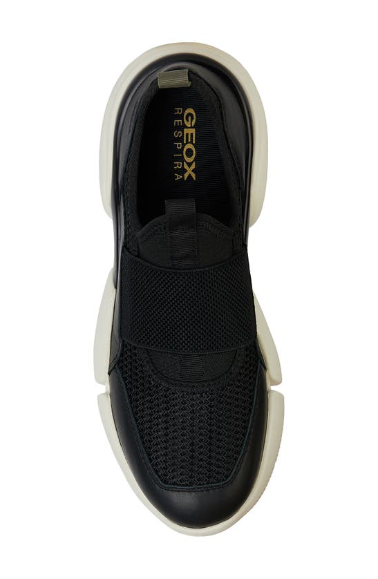 Shop Geox Adacter Water Resistant Slip-on Sneaker In Black