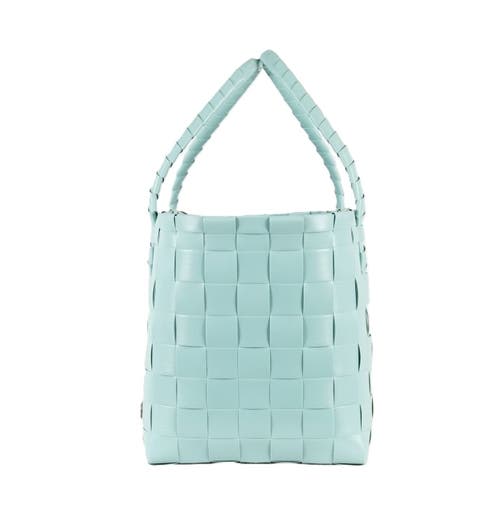 Handed By Paris Recycled Plastic Tote Bag In Dusty Turquoise