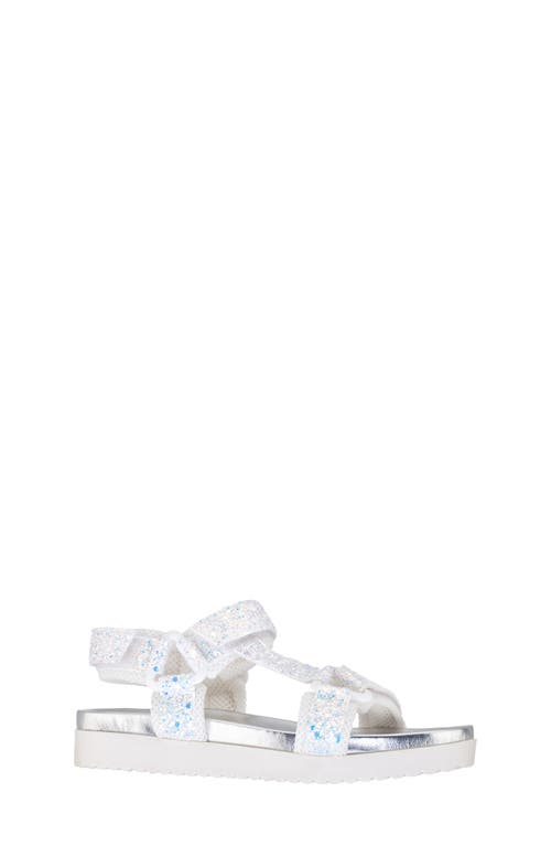 Nina Kids' Anjelita Sandal in White Chunky Glitter at Nordstrom, Size 3 M