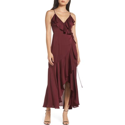 Shona Joy Luxe Ruffle Trim Wrap Gown