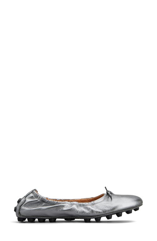 Tod's Bubble Bow Ballet Flat in Dark Silver at Nordstrom, Size 7Us