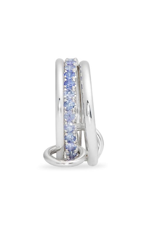 Shop Spinelli Kilcollin Petunia Tanzanite 3-link Stack Ring In Silver