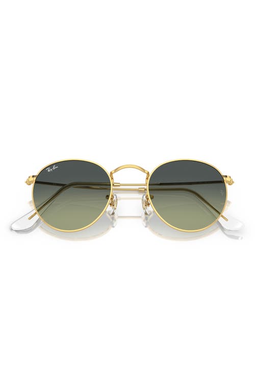 Ray Ban Ray-ban 47mm Round Sunglasses In Gold Flash