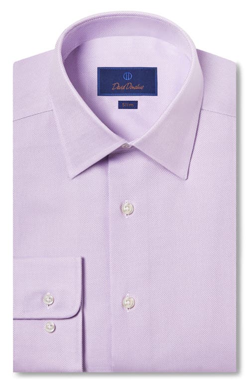 David Donahue Barrel Cuff Slim Fit Dress Shirt In Lilac