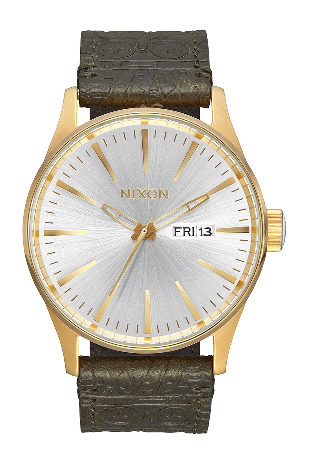 Nixon Men's Sentry Leather Strap Watch, 42mm Nordstrom Rack