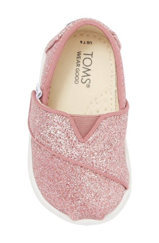 Shop Toms Kids' Belmont Glitter Sneaker In Pink