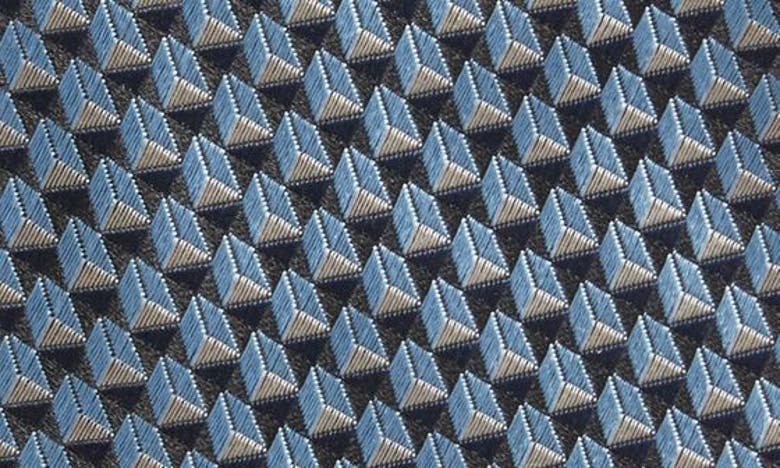 Zegna Ties Geometric Silk Jacquard Tie In Lightblue