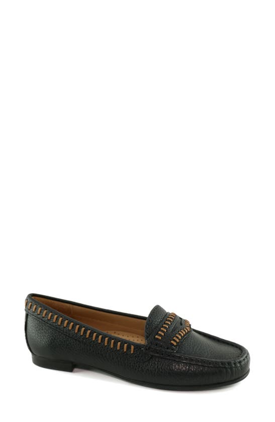 Driver Club Usa Maple Ave Penny Loafer In Black Tumbled