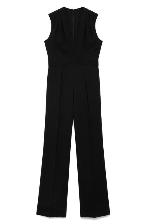 Mango Sleeveless Jumpsuit In Black