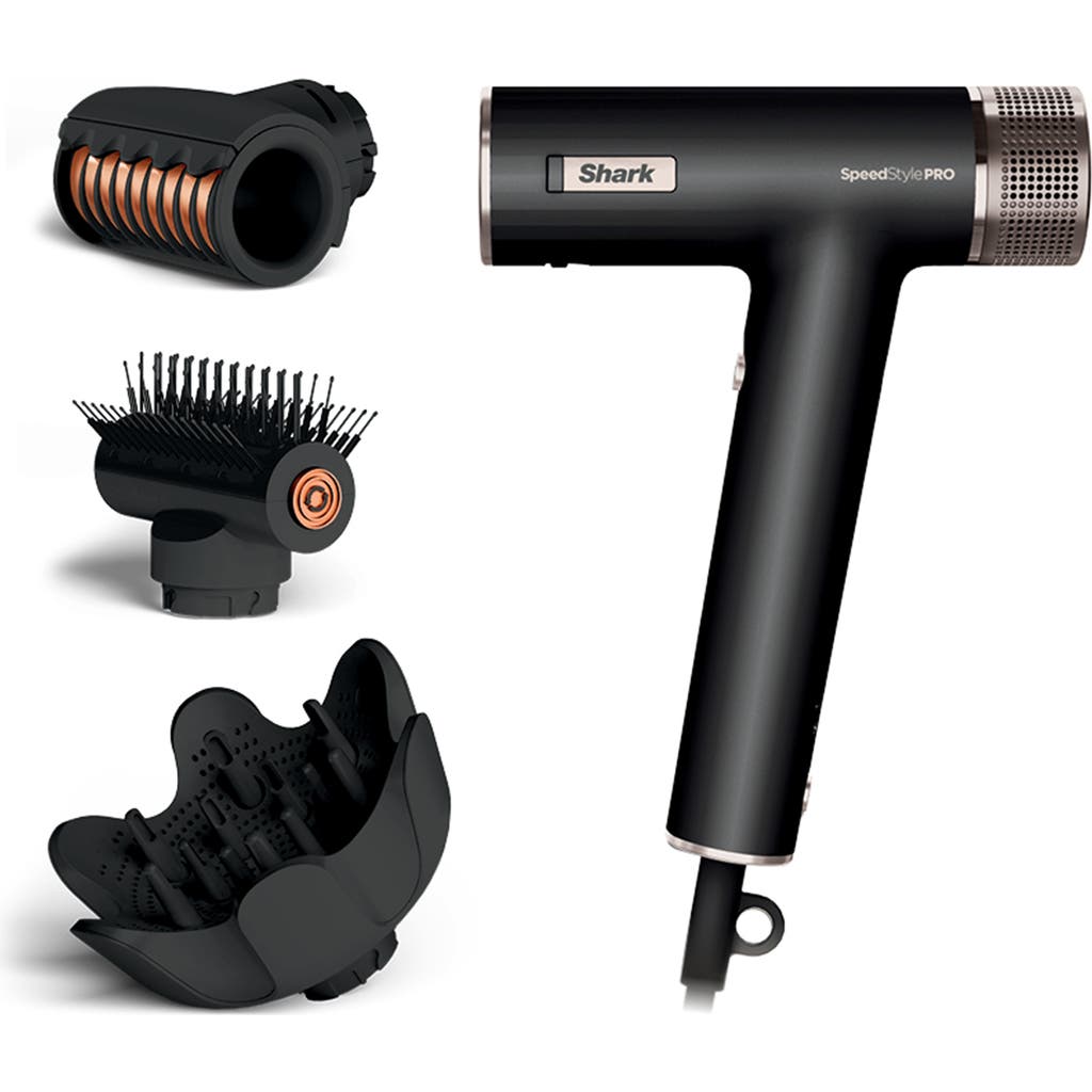 Shark Speedstyle Pro Professional Performance High-velocity Hair Dryer System For Curly And Coily Ha In Black
