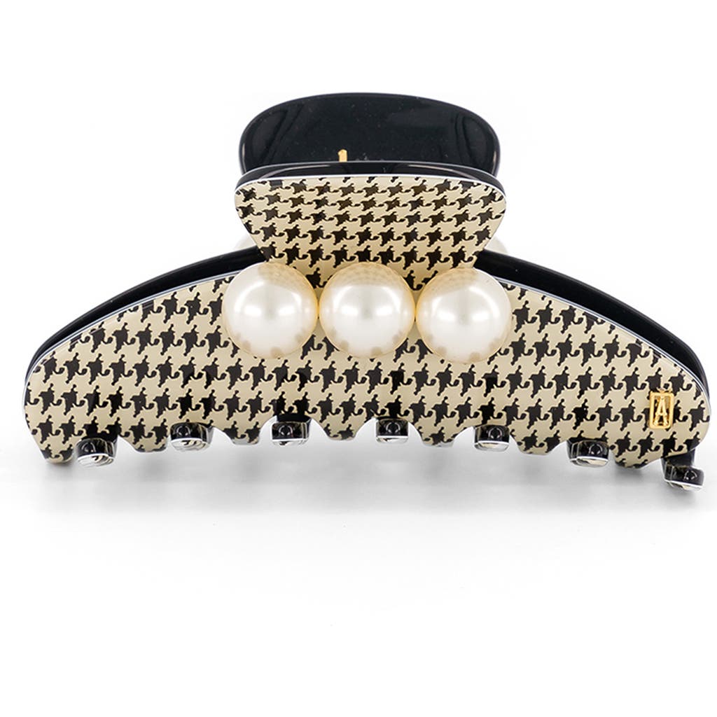 Alexandre De Paris Faux Pearl Hair Clip In Ivory Multi