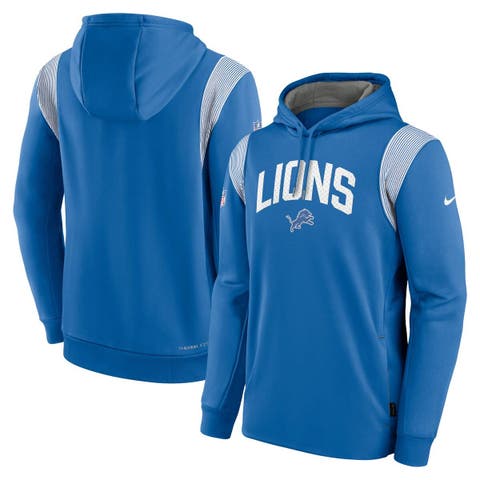 Men's Nike Heathered Charcoal Detroit Lions Primary Logo Therma Performance  Pullover Hoodie