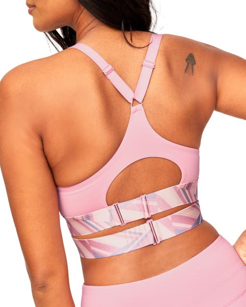 Shop Adore Me Maven Medium-impact Sports Bra In Stripe Pink