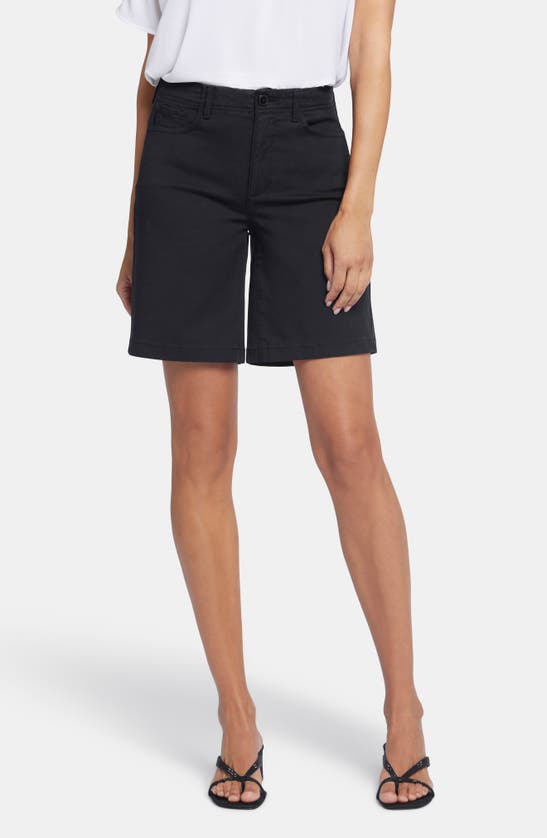 Shop Nydj Five-pocket Bermuda Shorts In Black