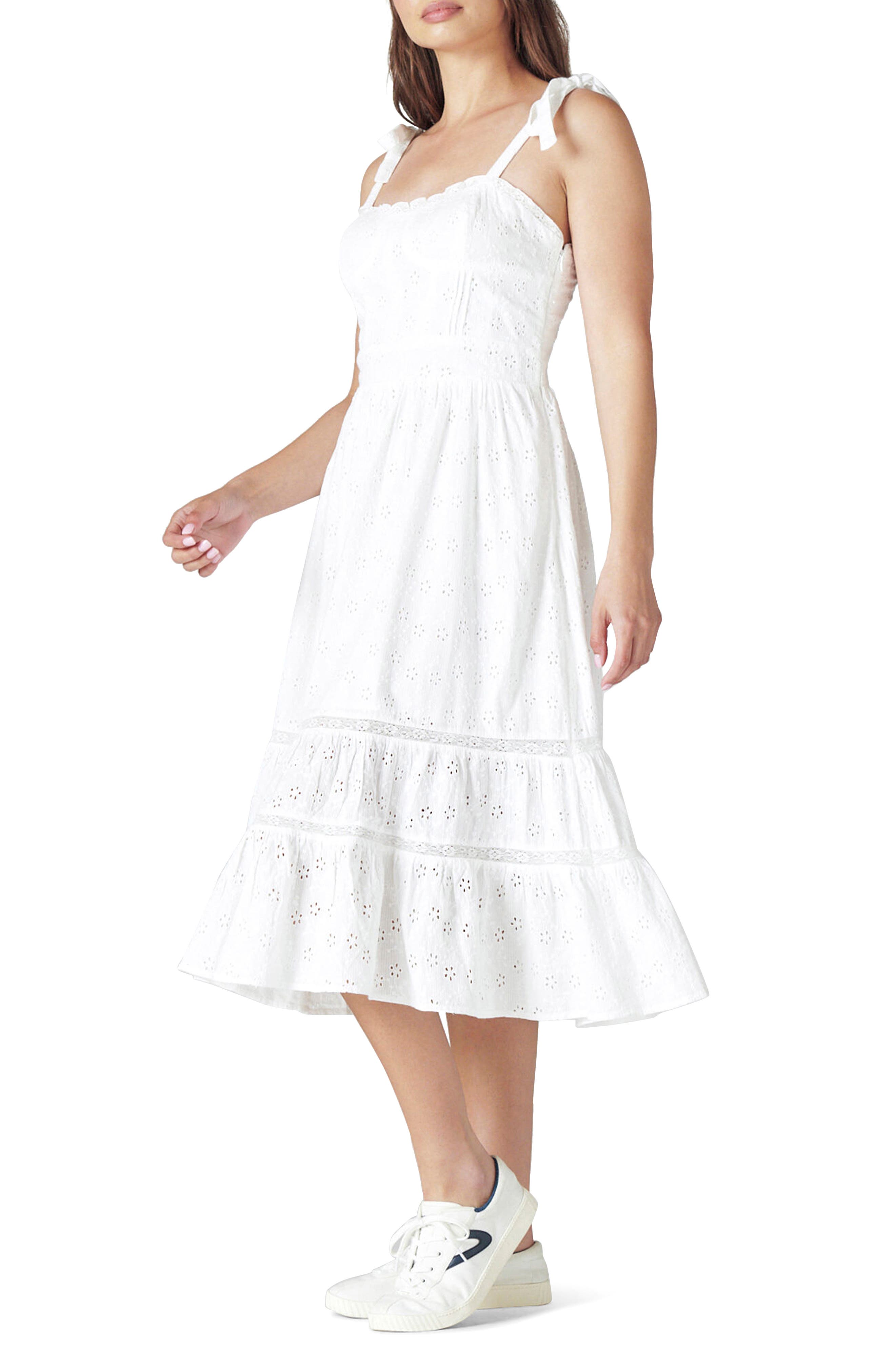 lucky brand white eyelet dress