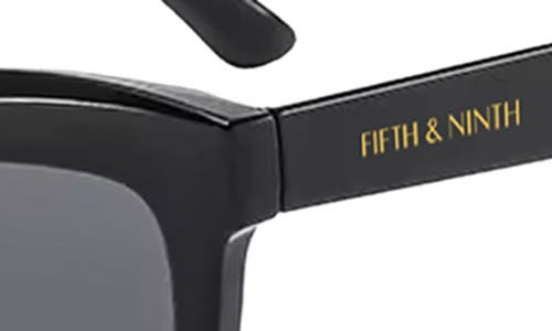 Fifth & Ninth Pippa 73mm Oversize Polarized Cat Eye Sunglasses In Black