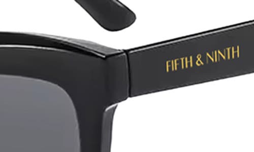 Shop Fifth & Ninth Pippa 73mm Oversize Polarized Cat Eye Sunglasses In Black