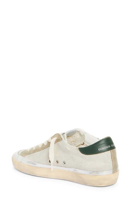 Shop Golden Goose Super-star Low Top Sneaker In Grey/green