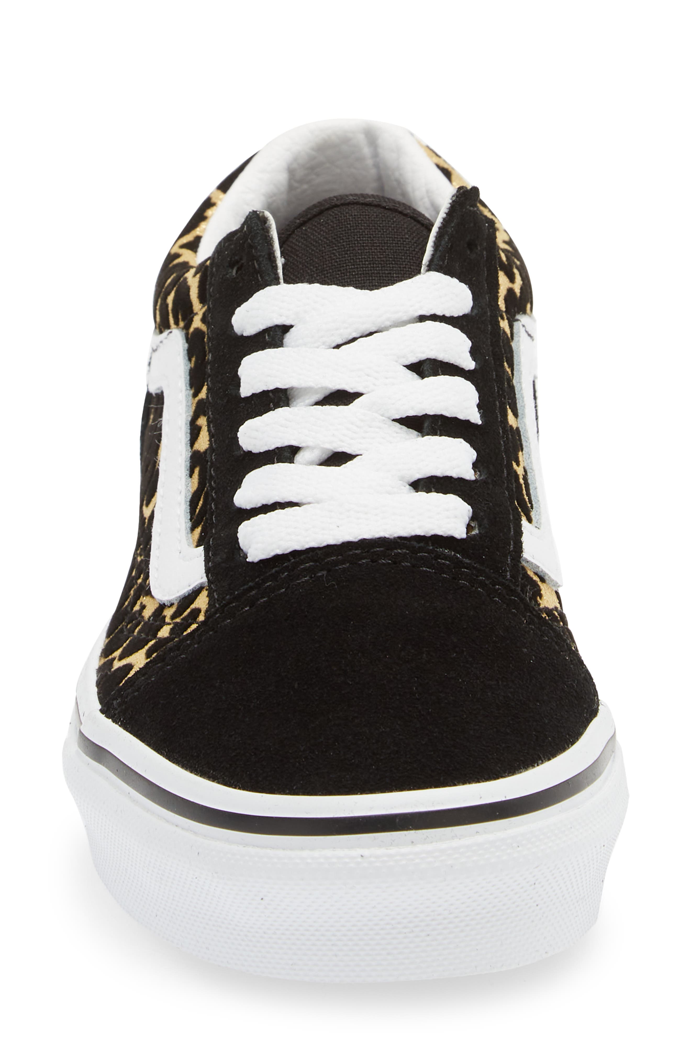 vans black and leopard print