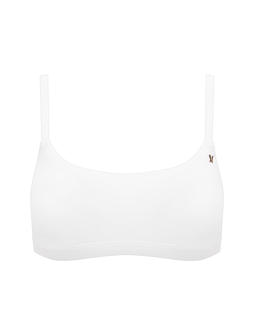 Shop Nudea The Stretch Scoop Neck Bralette In White