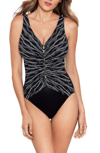 MIRACLESUIT MIRACLESUIT® LINKED CHARMER ONE-PIECE SWIMSUIT 