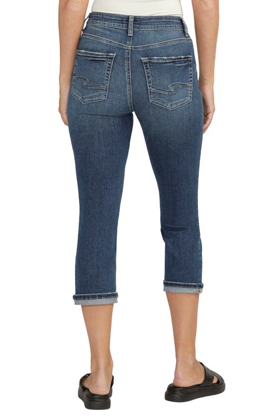 Shop Silver Jeans Co. Avery Crop Jeans In Indigo