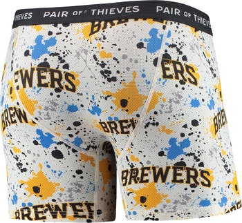 Pair of Thieves Men's Pair of Thieves White/Navy Milwaukee Brewers Super  Fit 2-Pack Boxer Briefs Set