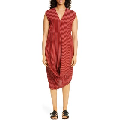 Zero + Maria Cornejo Batik Pucker Loop Dress, Red