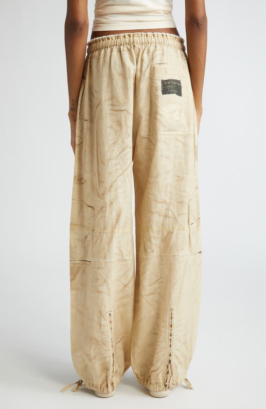 Shop Acne Studios Paginol Trompe L'oeil Drawstring Waist Linen & Cotton Pants In Oat Beige