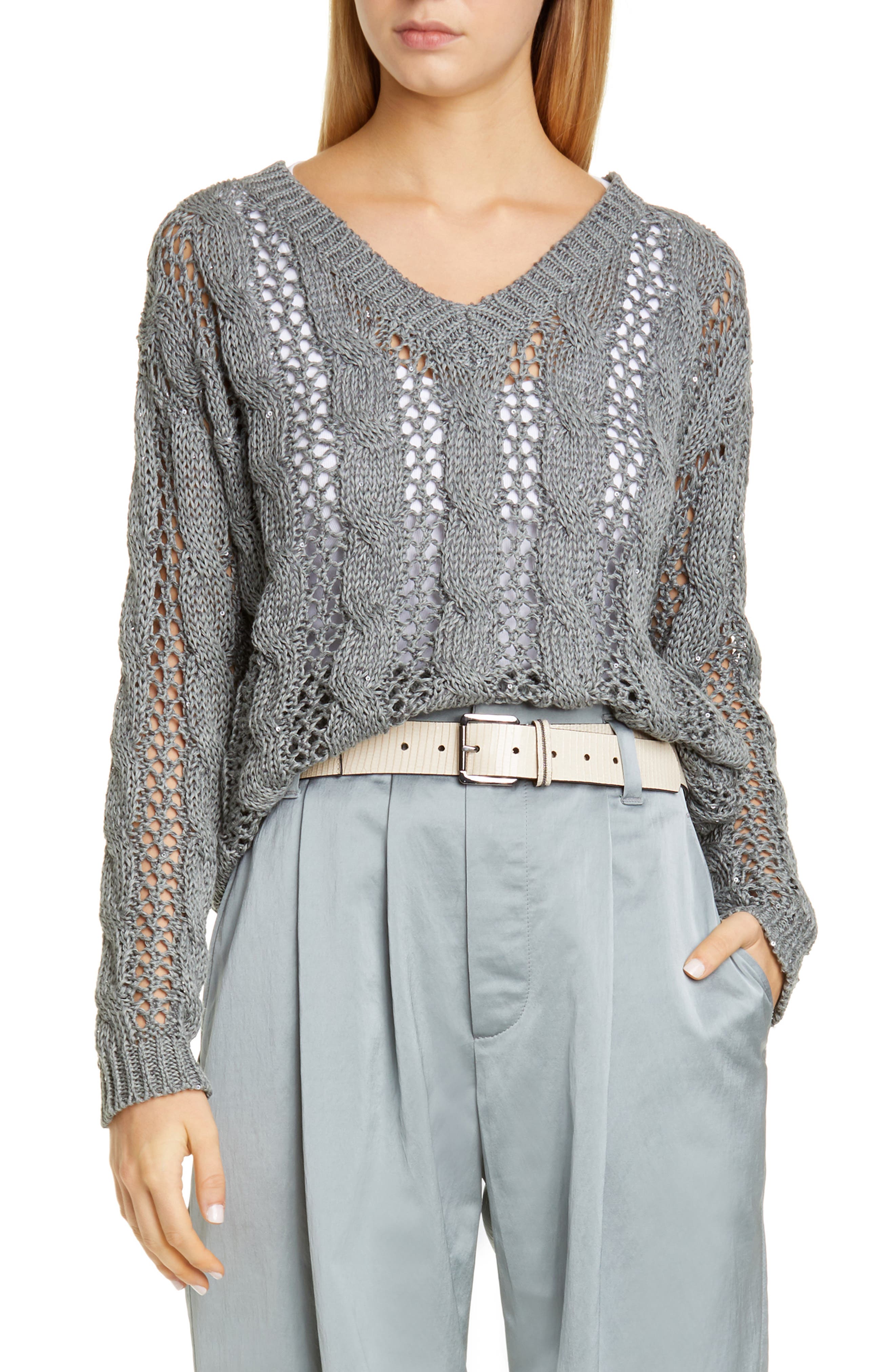 brunello cucinelli sequin sweater