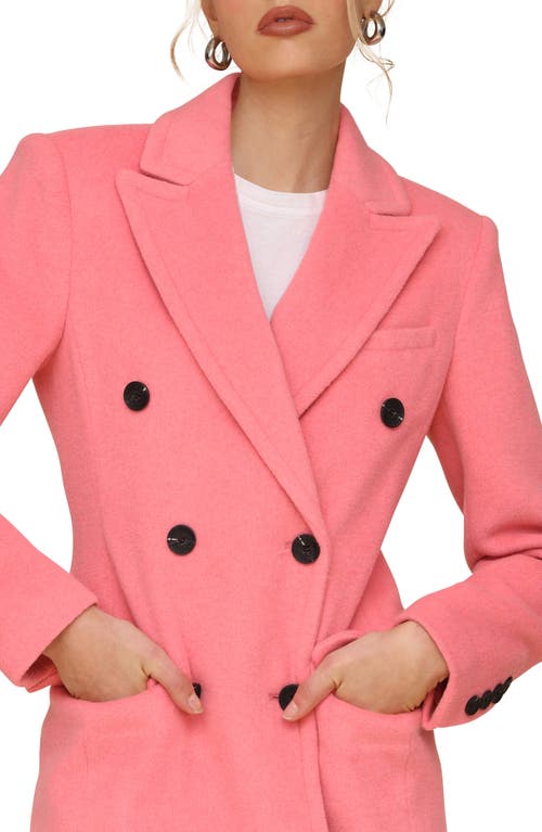 Shop Avec Les Filles Hourglass Double Breasted Coat In Retro Pink