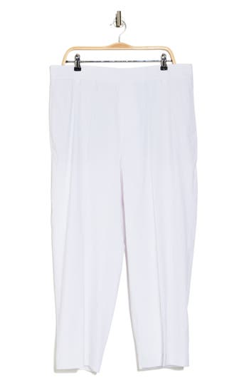 Vince Tapered Linen Blend Pull-on Pants In Optic White