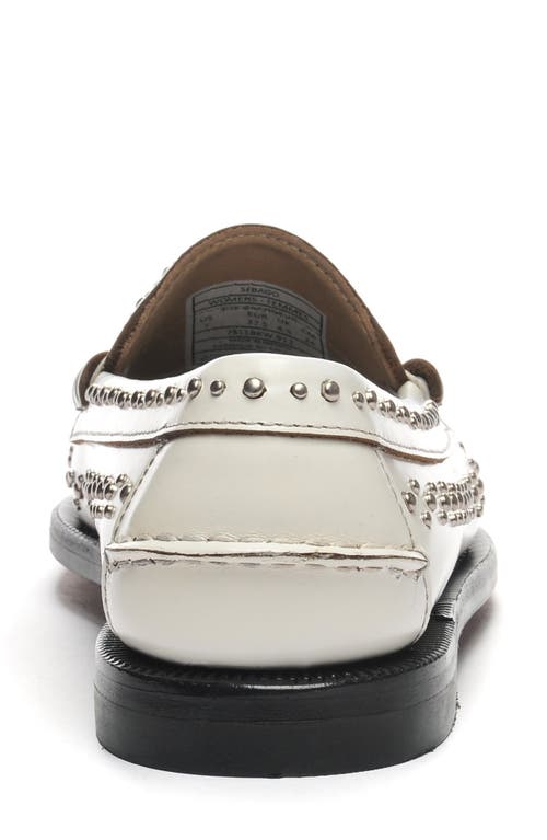 Shop Sebago Dan Stud Loafer In White