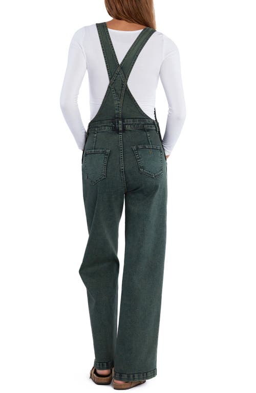 Shop Wash Lab Denim Harriet Denim Overalls In Herb Green