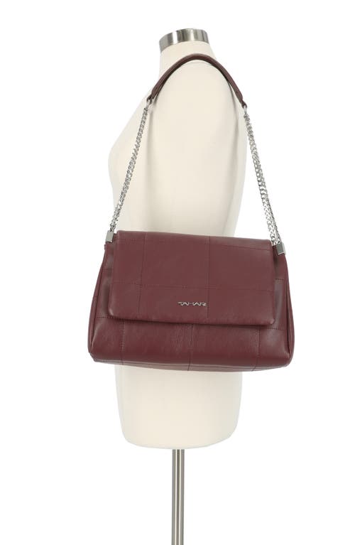 Tahari Sammy Flap Shoulder Bag In Cabernet