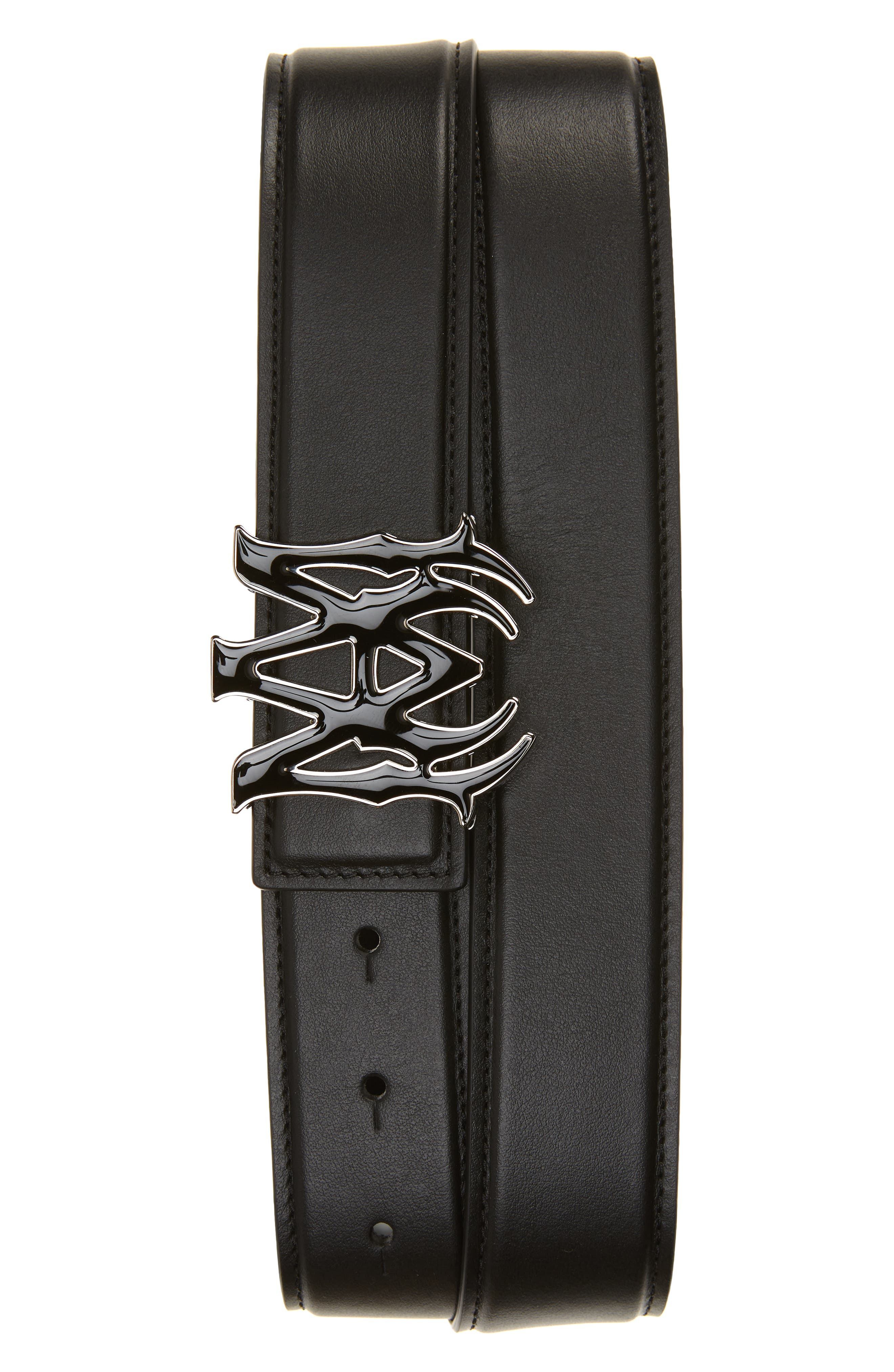 mens formal black leather belt