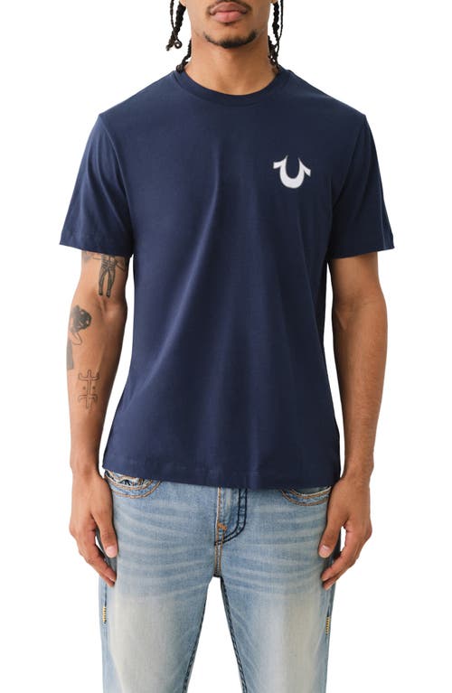 Vintage Cotton Graphic T-Shirt in Dress Blue