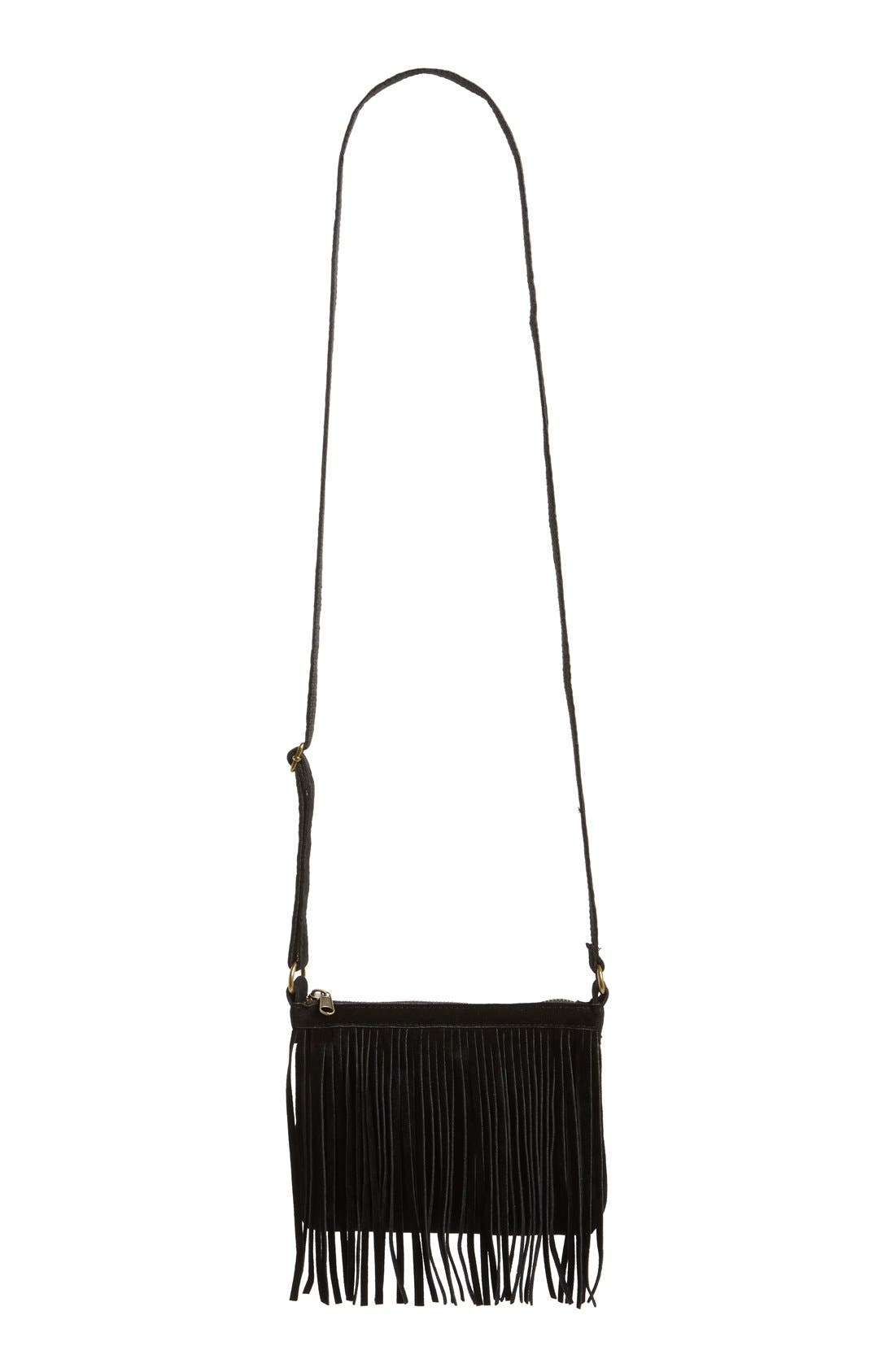 BP. Fringe Faux Suede Crossbody Bag Nordstrom