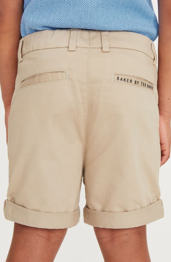 Baker By Ted Baker Kids' Stretch Cotton Chino Shorts In Natural