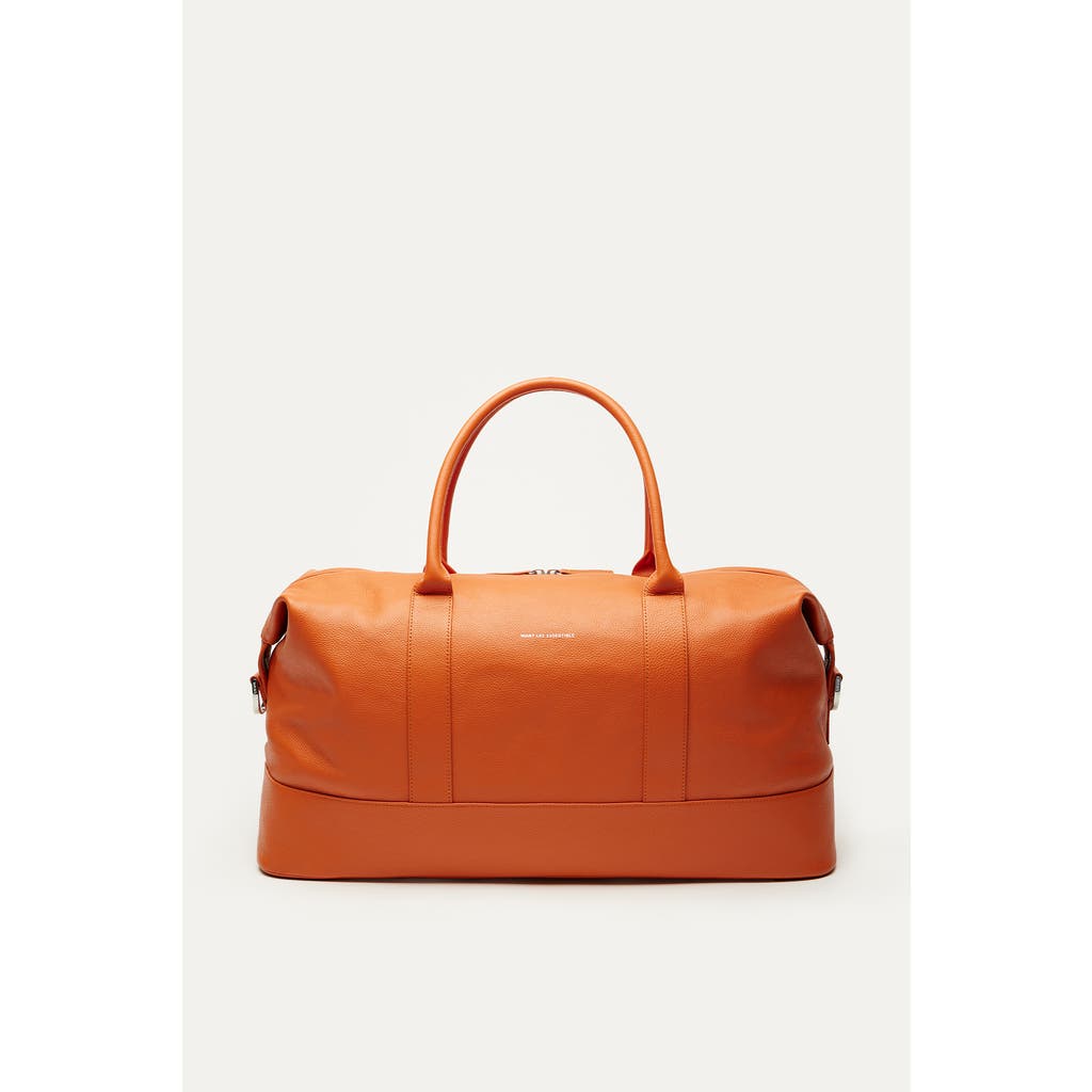 Want Les Essentiels De La Vie Want Les Essentiels Kelowna Pebble-grained Leather Weekender Bag In Orange