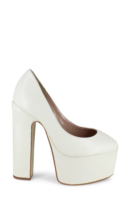 Zigi Giorgia Platform Pump In White Croc