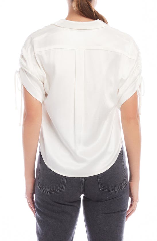 Shop Fifteen Twenty Ryan Short Sleeve Button-up Shirt In Off White