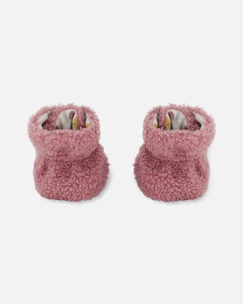 Shop Deux Par Deux Baby Girl's Soft Fleece Slippers Woodrose