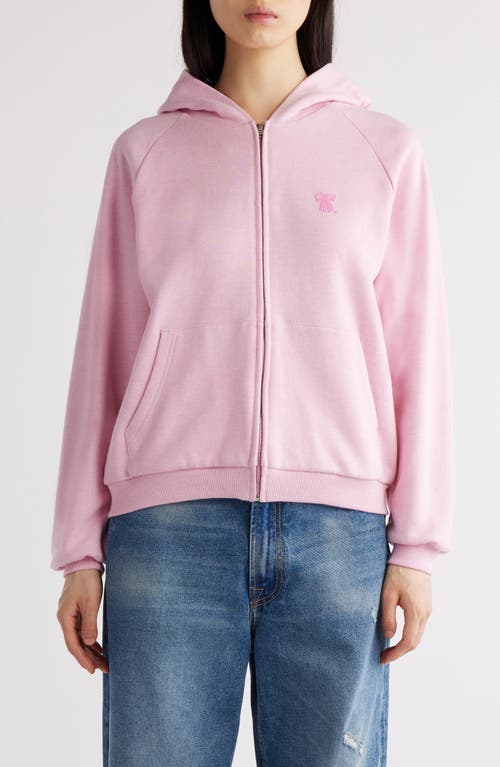 Shop Acne Studios Fupiter Sport Zip Hoodie In Bubble Pink