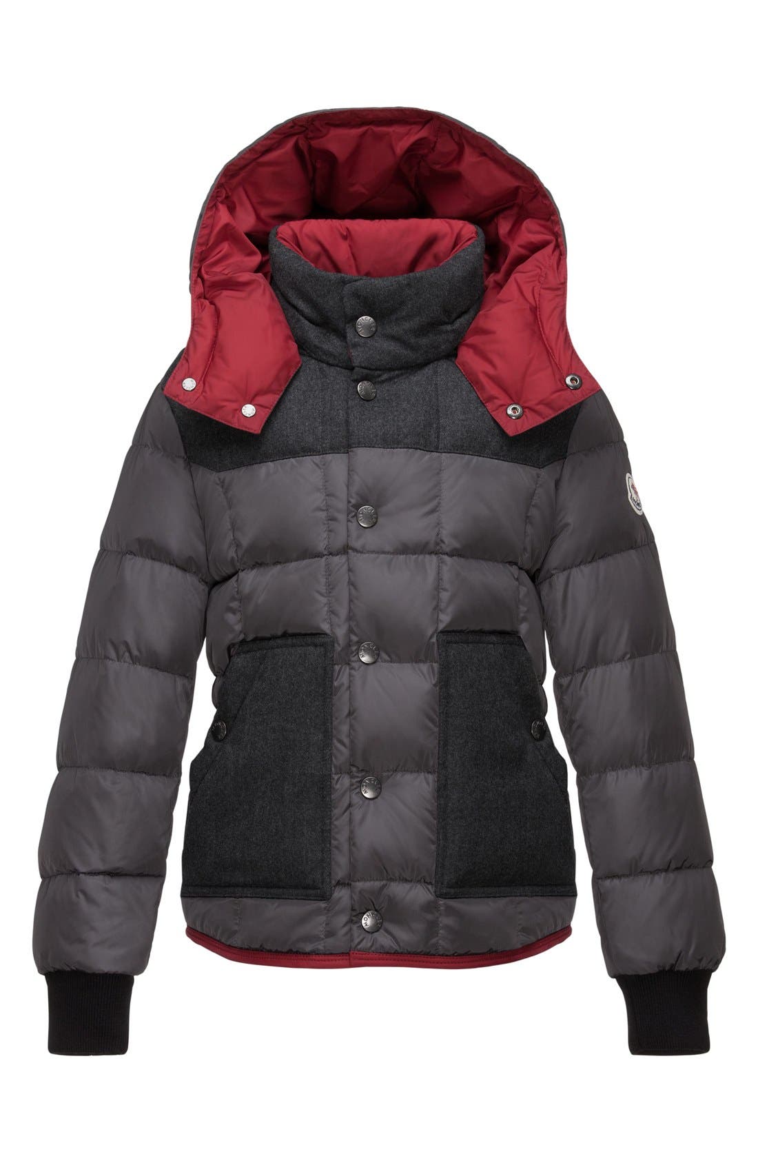 moncler mixed media puffer vest jacket