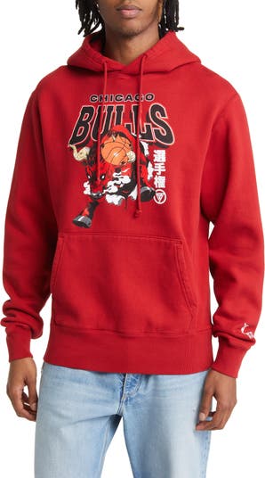Hypland NBA Chicago Bulls Charge Graphic Hoodie Vintage Red