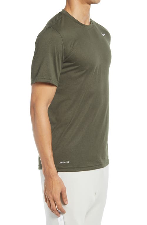 Shop Nike Legend 2.0 Dri-fit Graphic T-shirt In Cargo Khaki/matte Silver